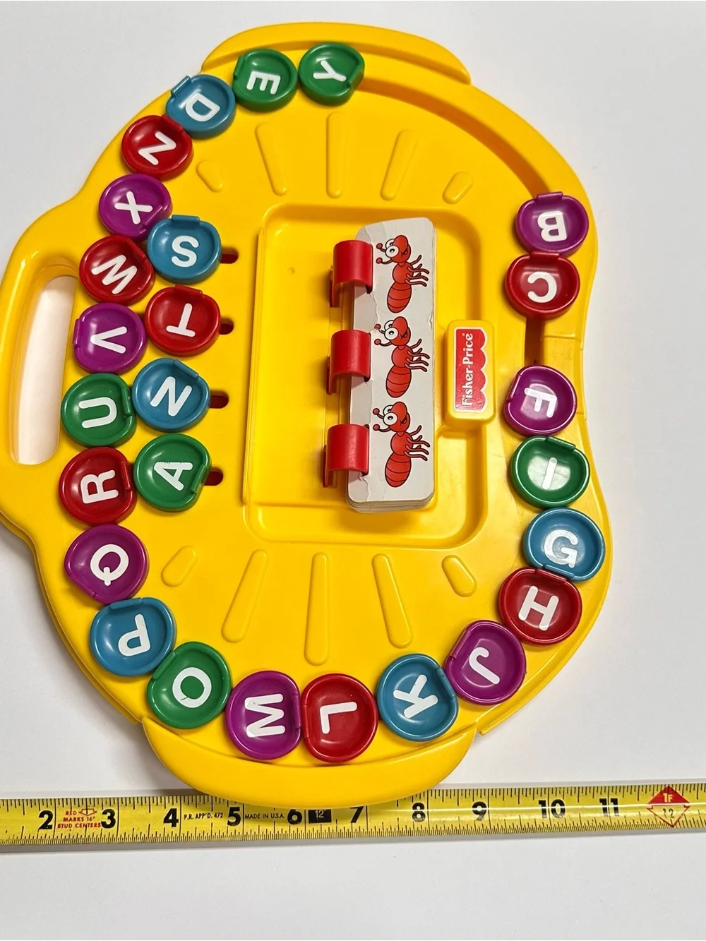 VTG 1997 Fisher Price Alpha-Go-Round Alphabet Spelling Game Learning Toy #72489